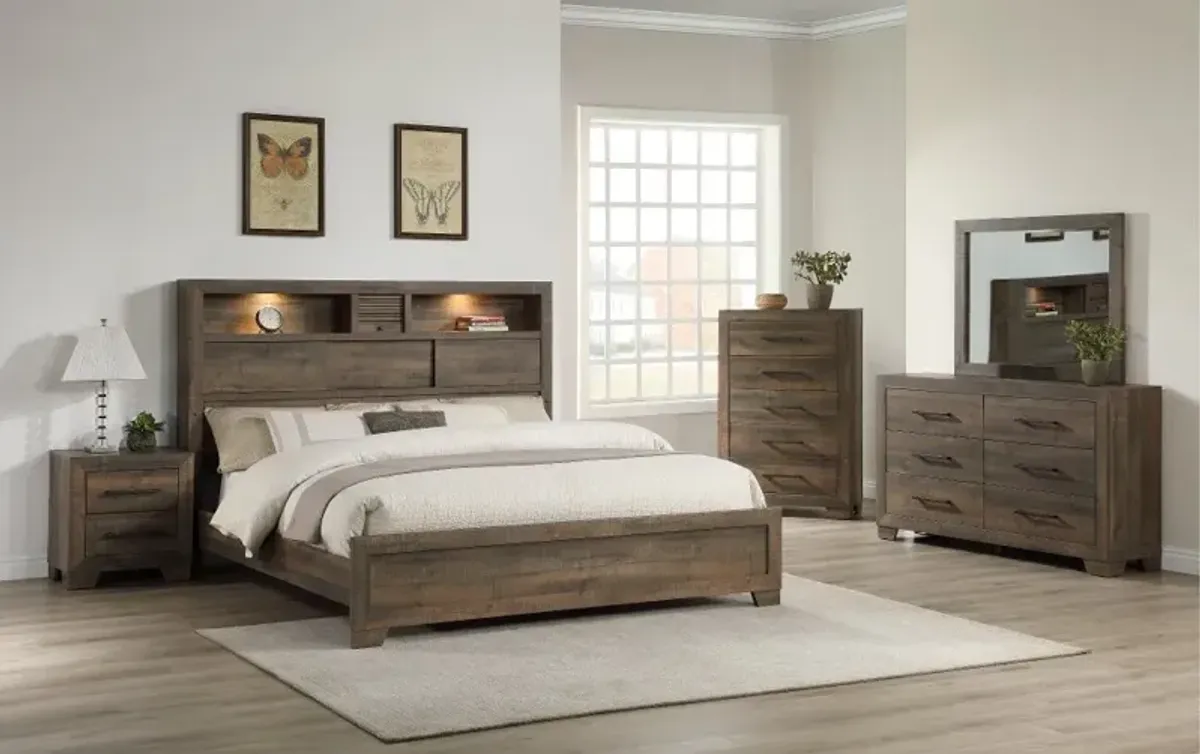 North Pass Brown King Bed