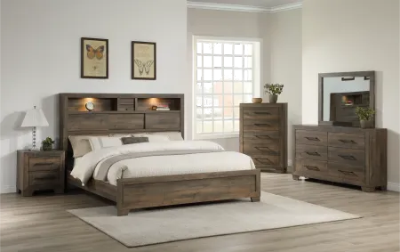 North Pass Brown King Bed