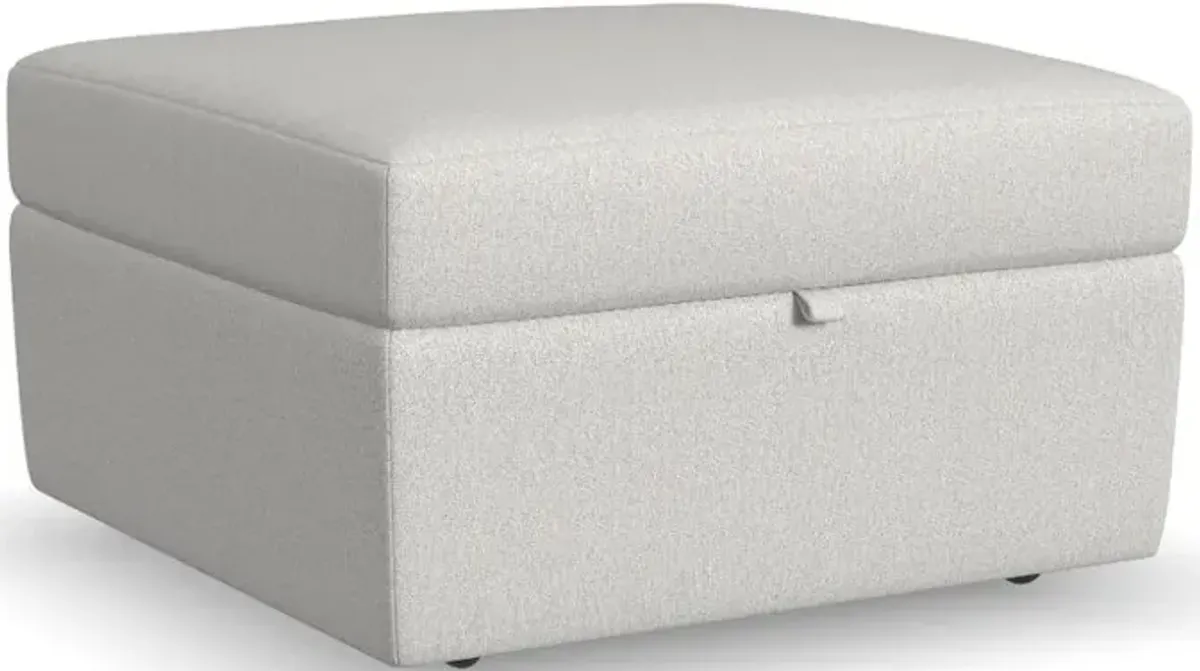 Flex Taupe Ottoman with Storage