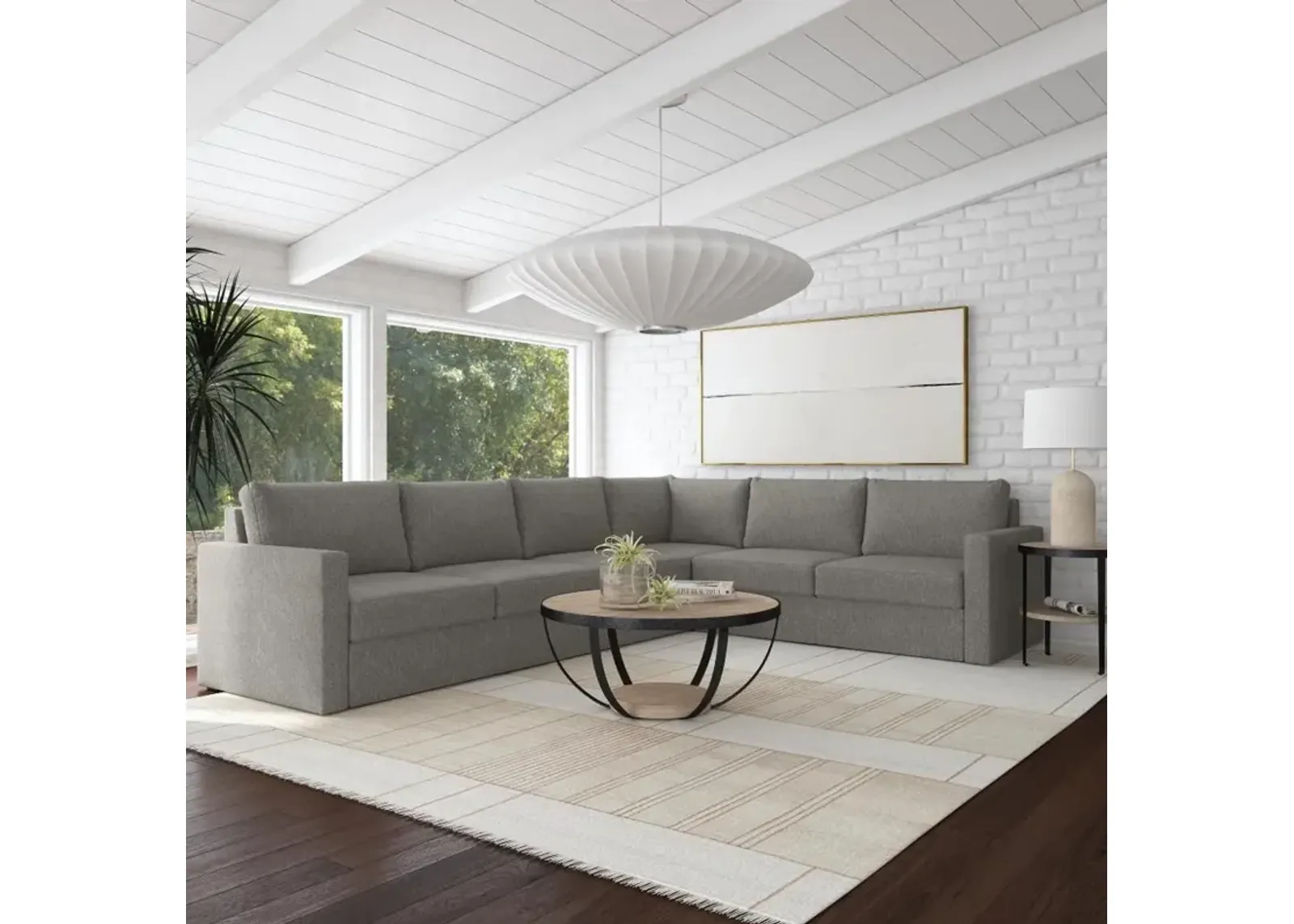 Flex Gray 6-Seat Modular Sectional