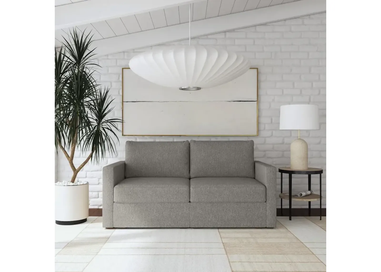 Flex Gray Modular Loveseat