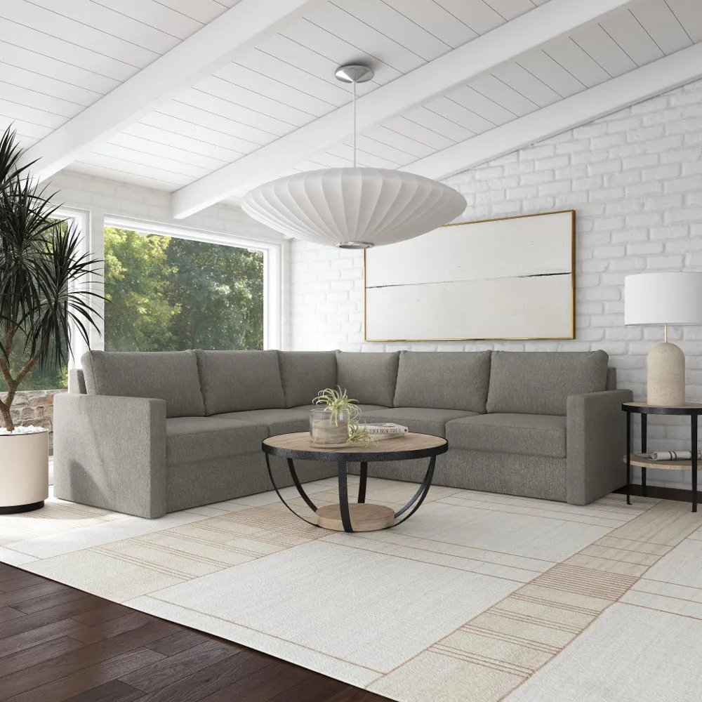 Flex Gray 5-Seat Modular Sectional