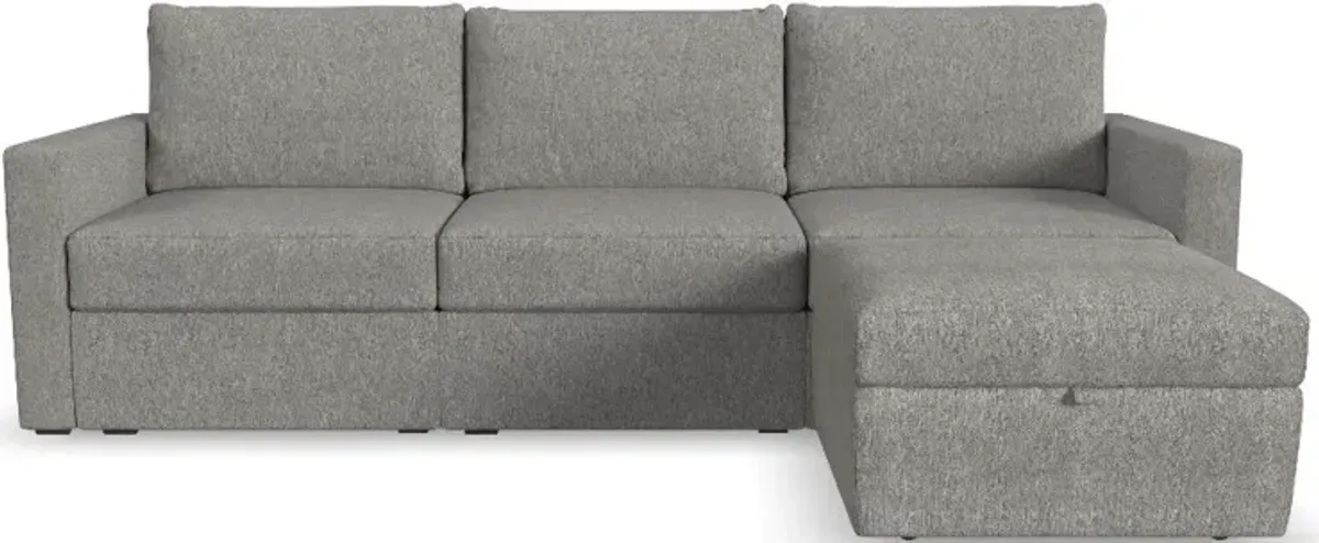 Flex Gray Modular Sofa and Storage Ottoman