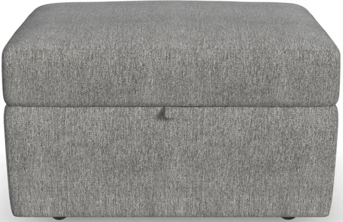 Flex Gray Ottoman with Storage