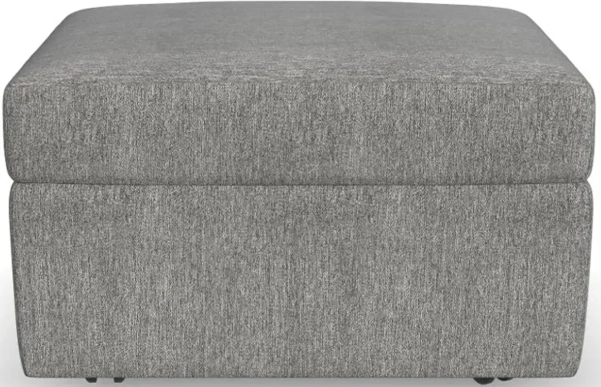 Flex Gray Ottoman with Storage