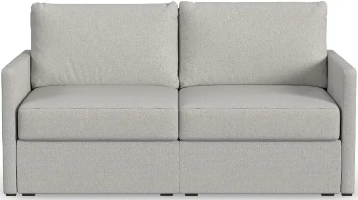 Flex Taupe Modular Loveseat with Narrow Arm