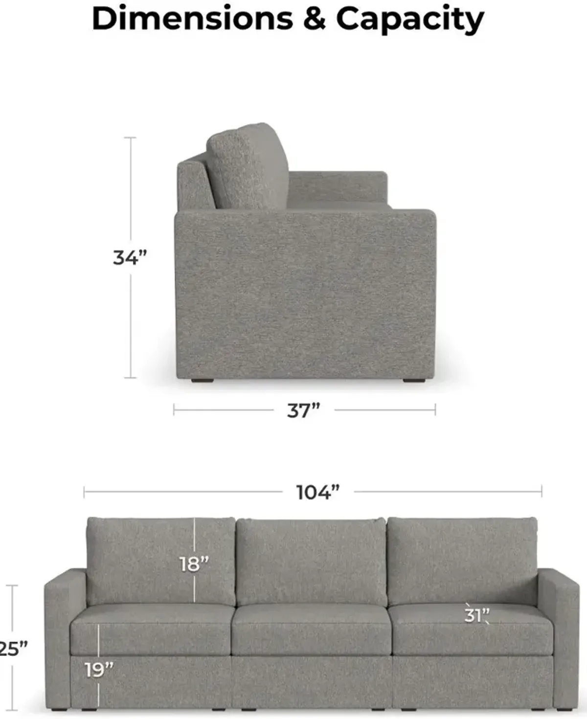 Flex Gray Modular Sofa