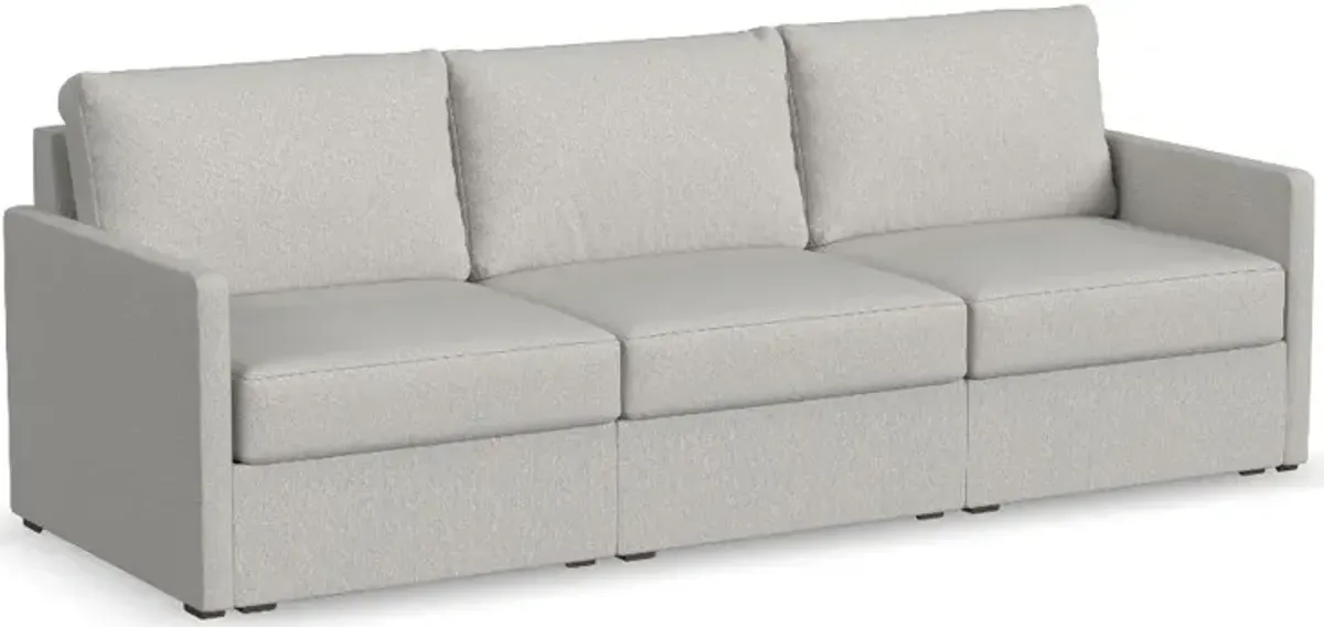 Flex Taupe Modular Sofa with Narrow Arm