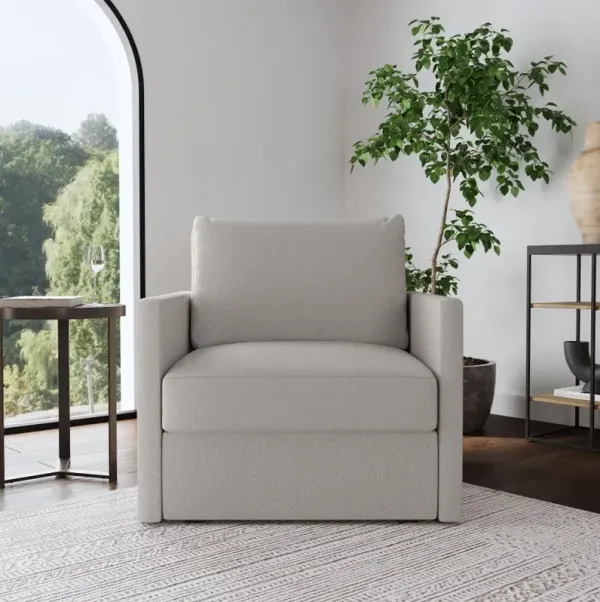 Flex Taupe Armchair with Narrow Arm