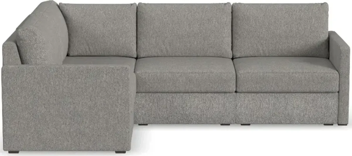 Flex Gray 4-Seat Modular Sectional with Narrow Arm