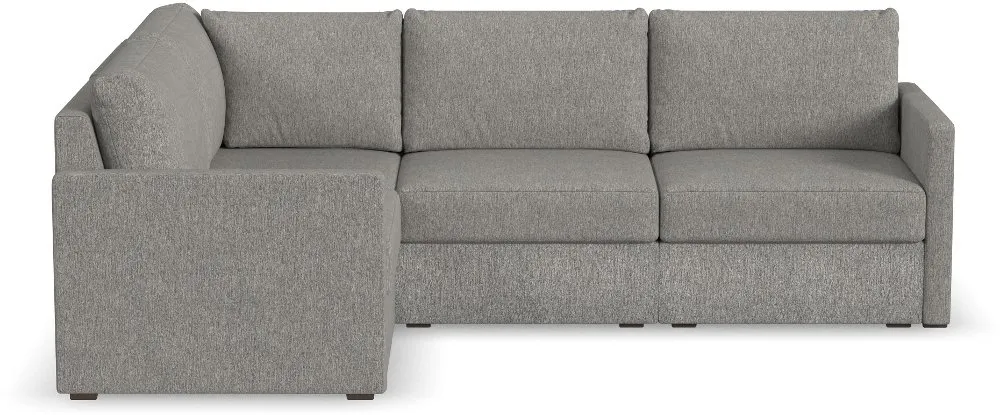 Flex Gray 4-Seat Modular Sectional with Narrow Arm