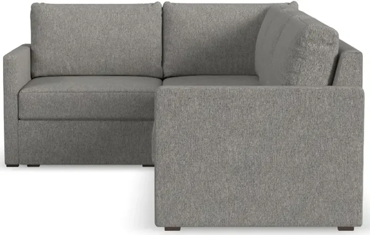 Flex Gray 4-Seat Modular Sectional with Narrow Arm