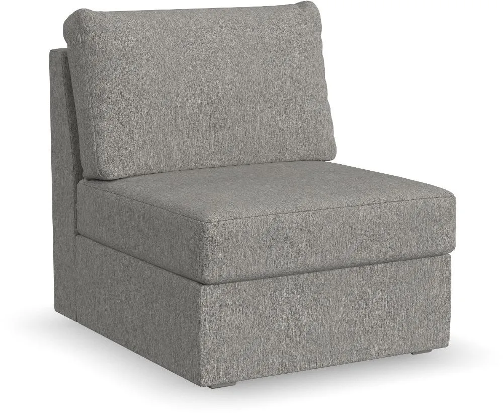 Flex Gray Sectional Armless Chair