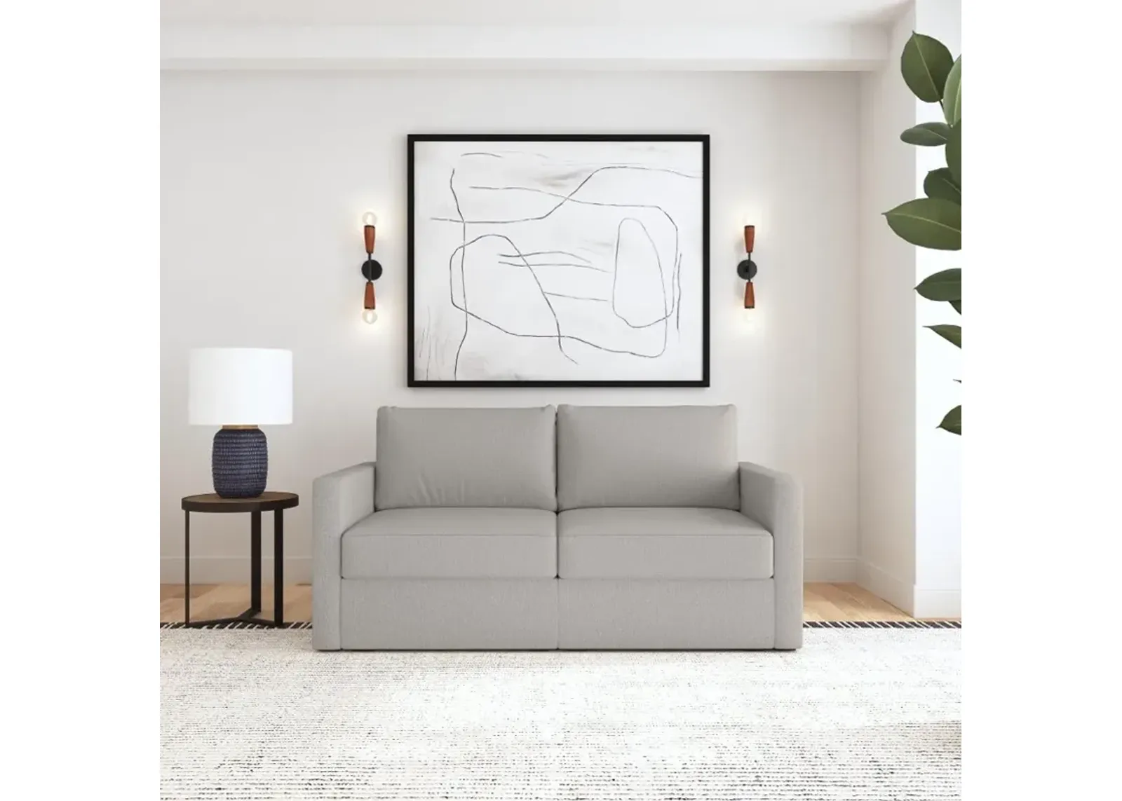 Flex Taupe Modular Loveseat