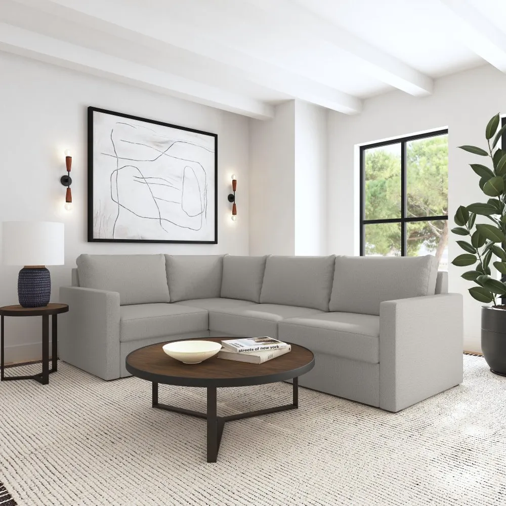 Flex Taupe 4-Seat Modular Sectional