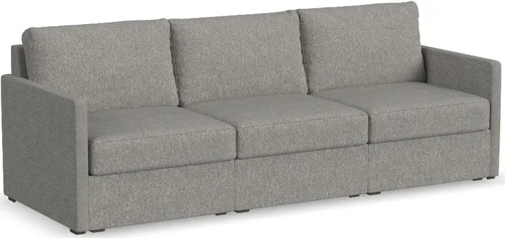 Flex Gray Modular Sofa with Narrow Arm