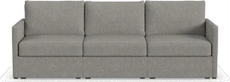 Flex Gray Modular Sofa with Narrow Arm