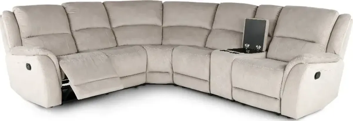 Aspen Latte 6-Piece Reclining Sectional