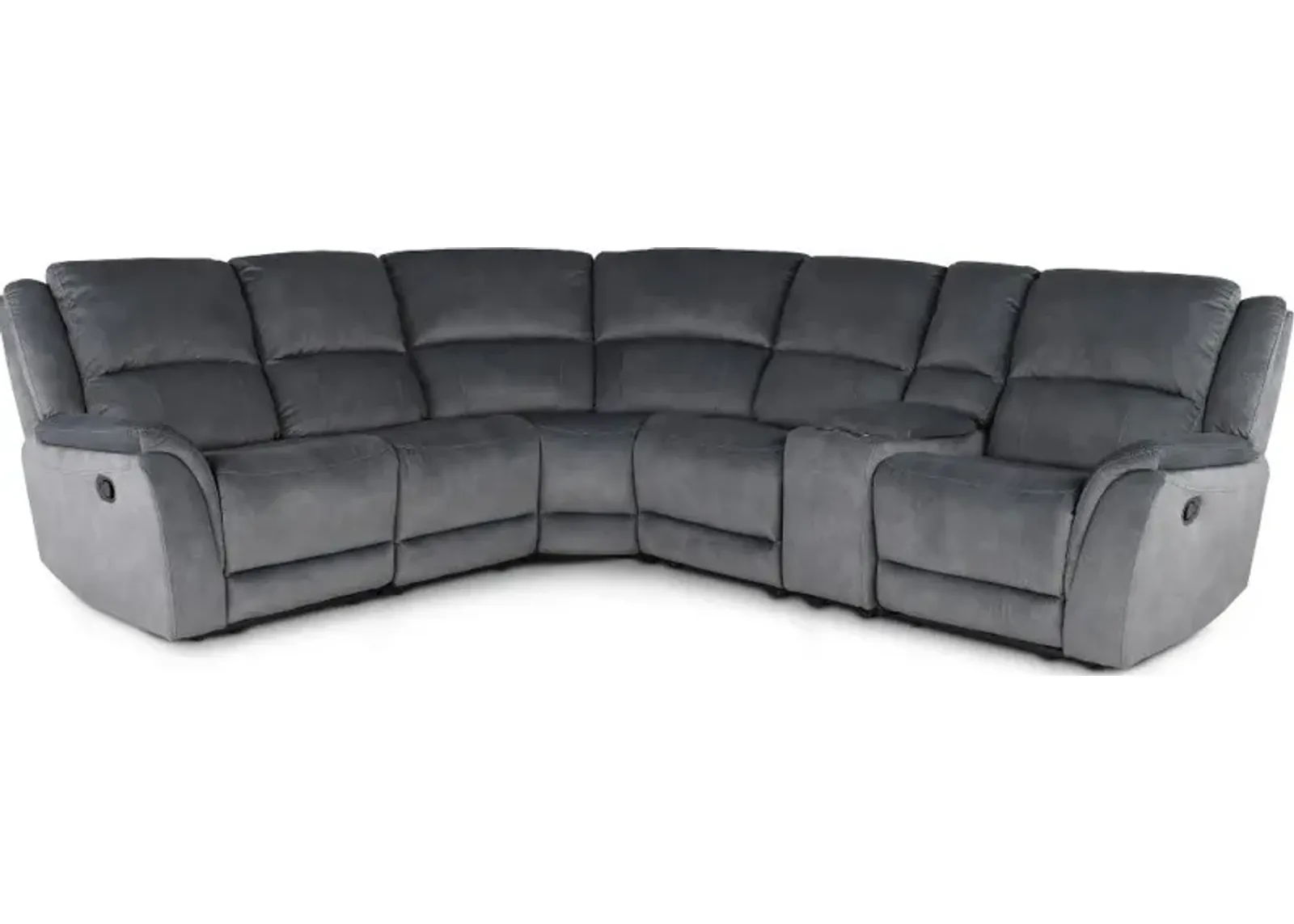 Aspen Steel Gray 6-Piece Reclining Sectional