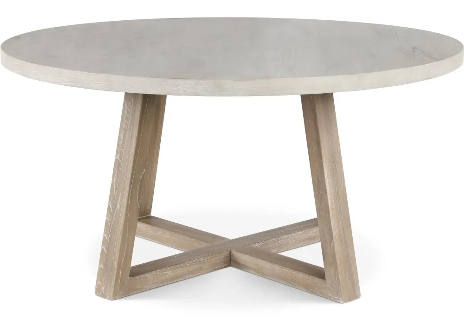 Olivia Wheat Beige and Gray Round Dining Table