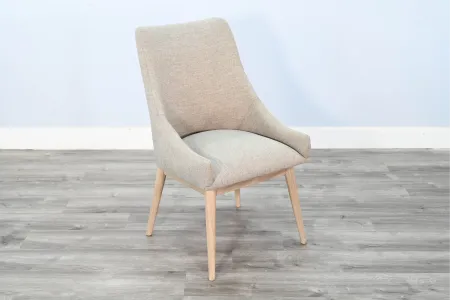Olivia Wheat Beige and Gray Upholstered Arm Chair