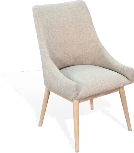 Olivia Wheat Beige and Gray Upholstered Arm Chair