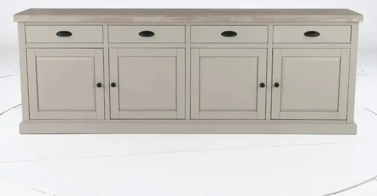 Olivia Wheat Beige and Gray Dining Server