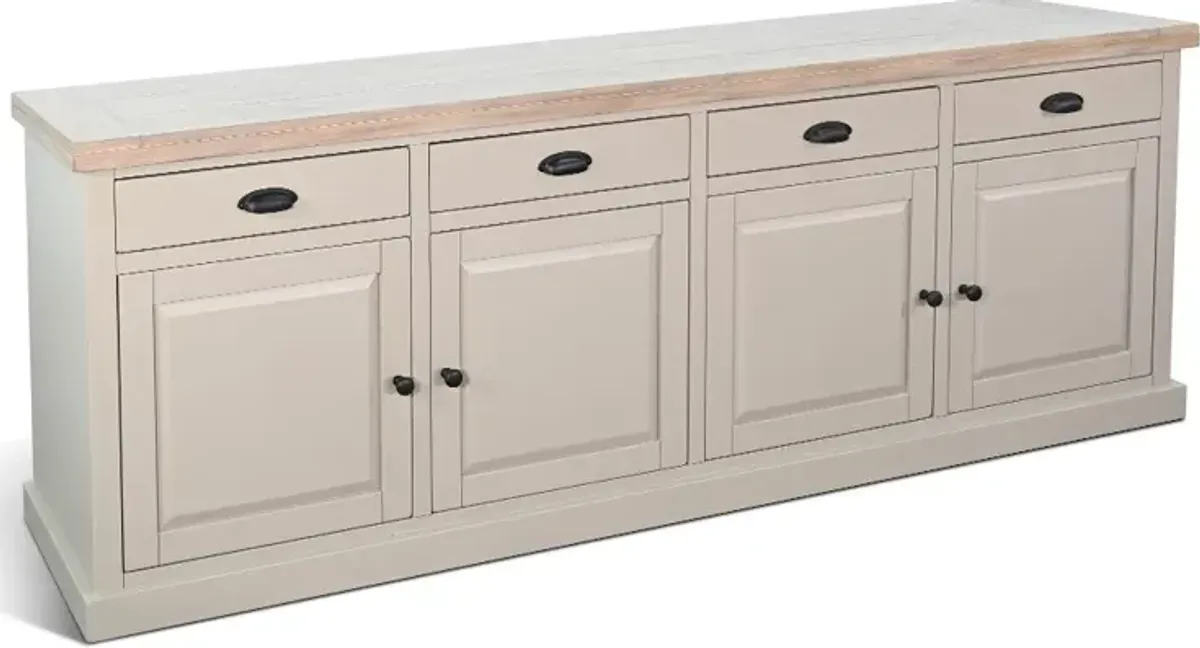 Olivia Wheat Beige and Gray Dining Server