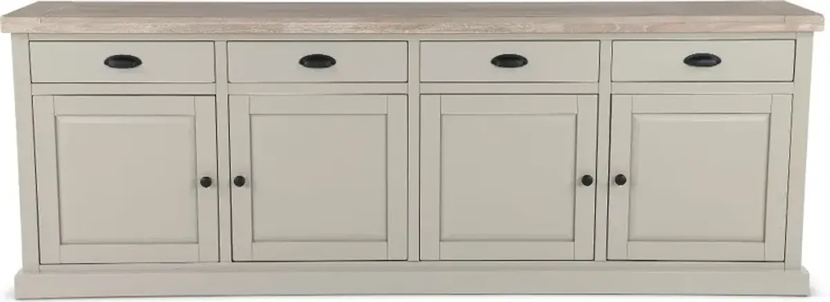 Olivia Wheat Beige and Gray Dining Server