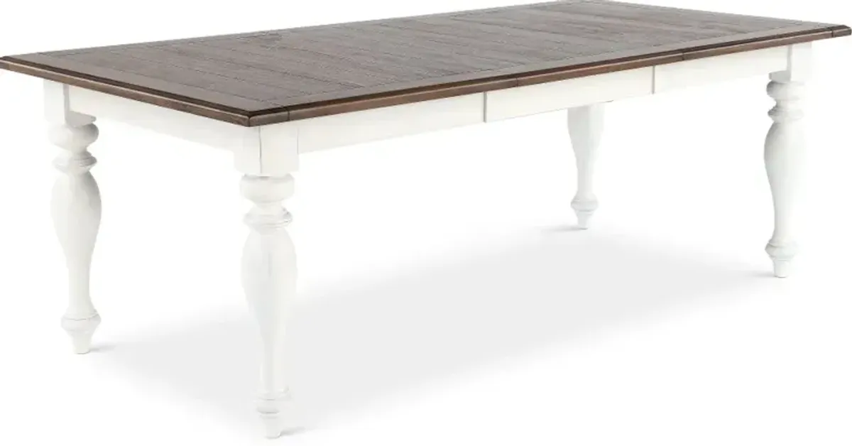 Pasadena White and Brown Dining Table