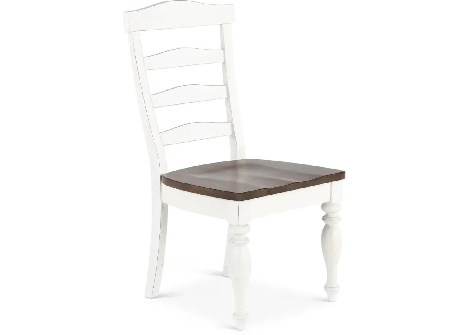 Pasadena White and Brown Dining Chair