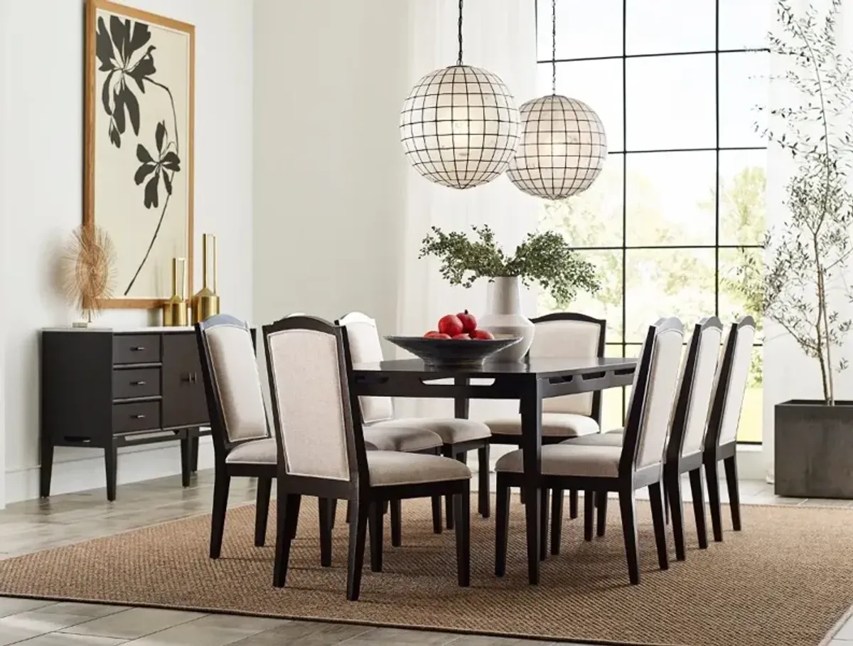 Sutton Dark Brown and White Dining Chair