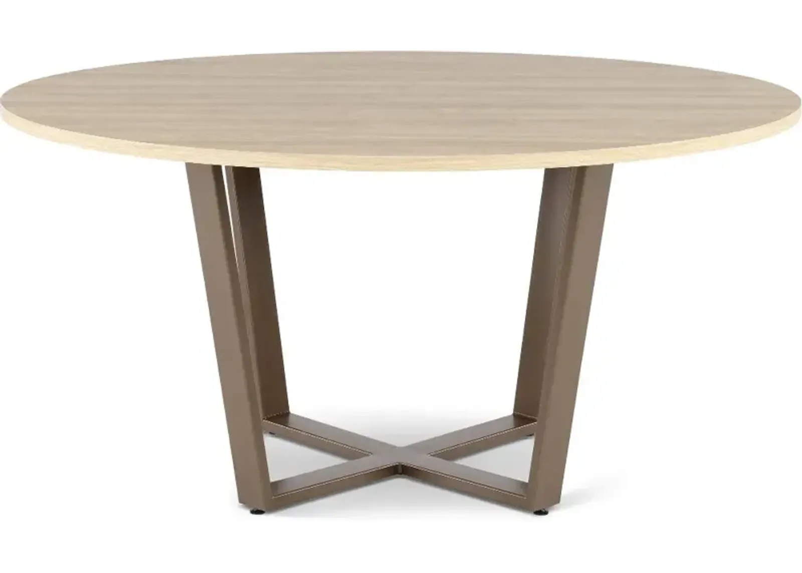 Ellington Tan and Bronze Dining Table