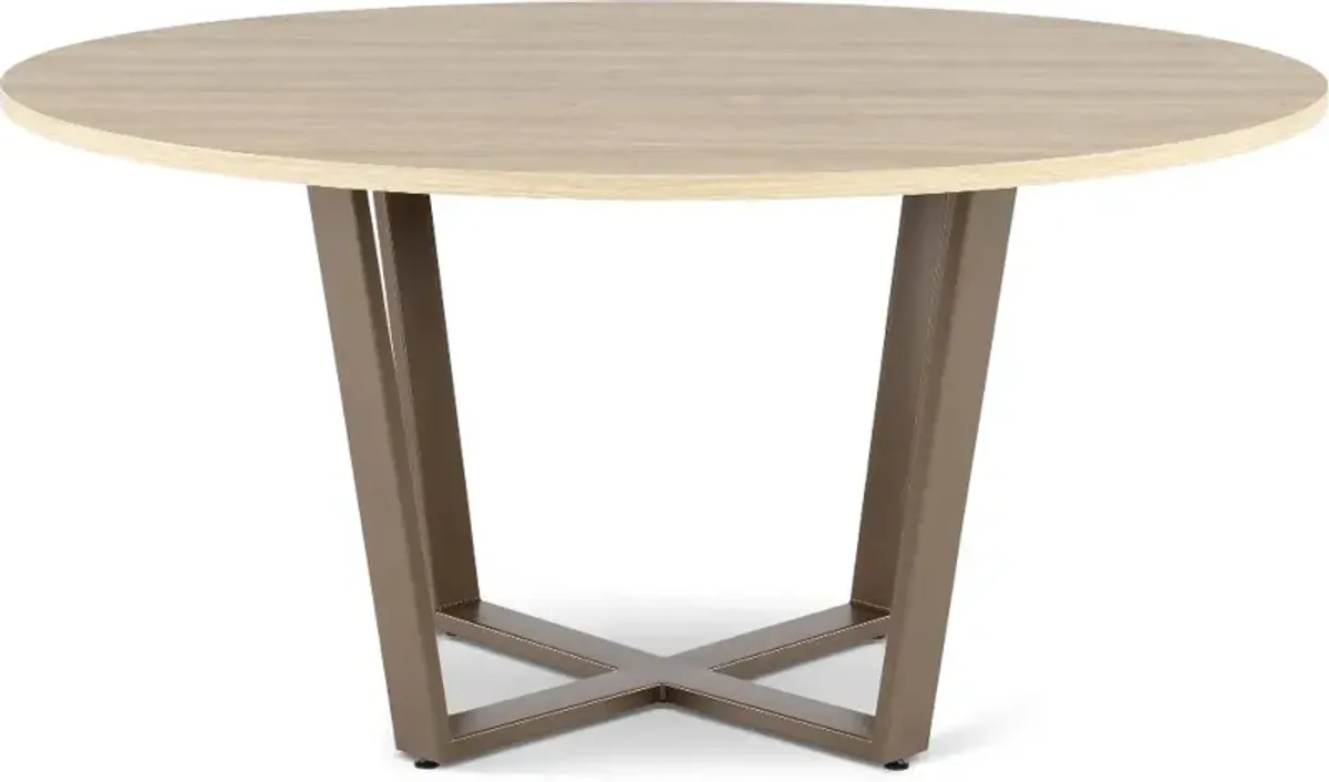 Ellington Tan and Bronze Dining Table