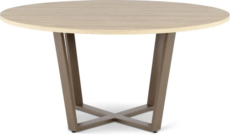 Ellington Tan and Bronze Dining Table