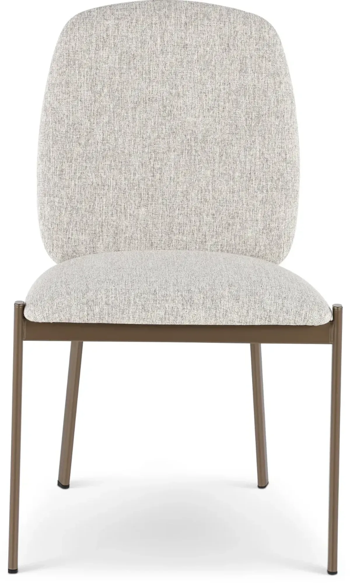 Kally Light Brown and Bronze Dining Chair