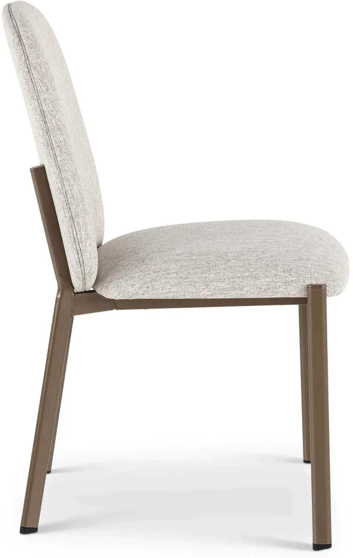 Kally Light Brown and Bronze Dining Chair