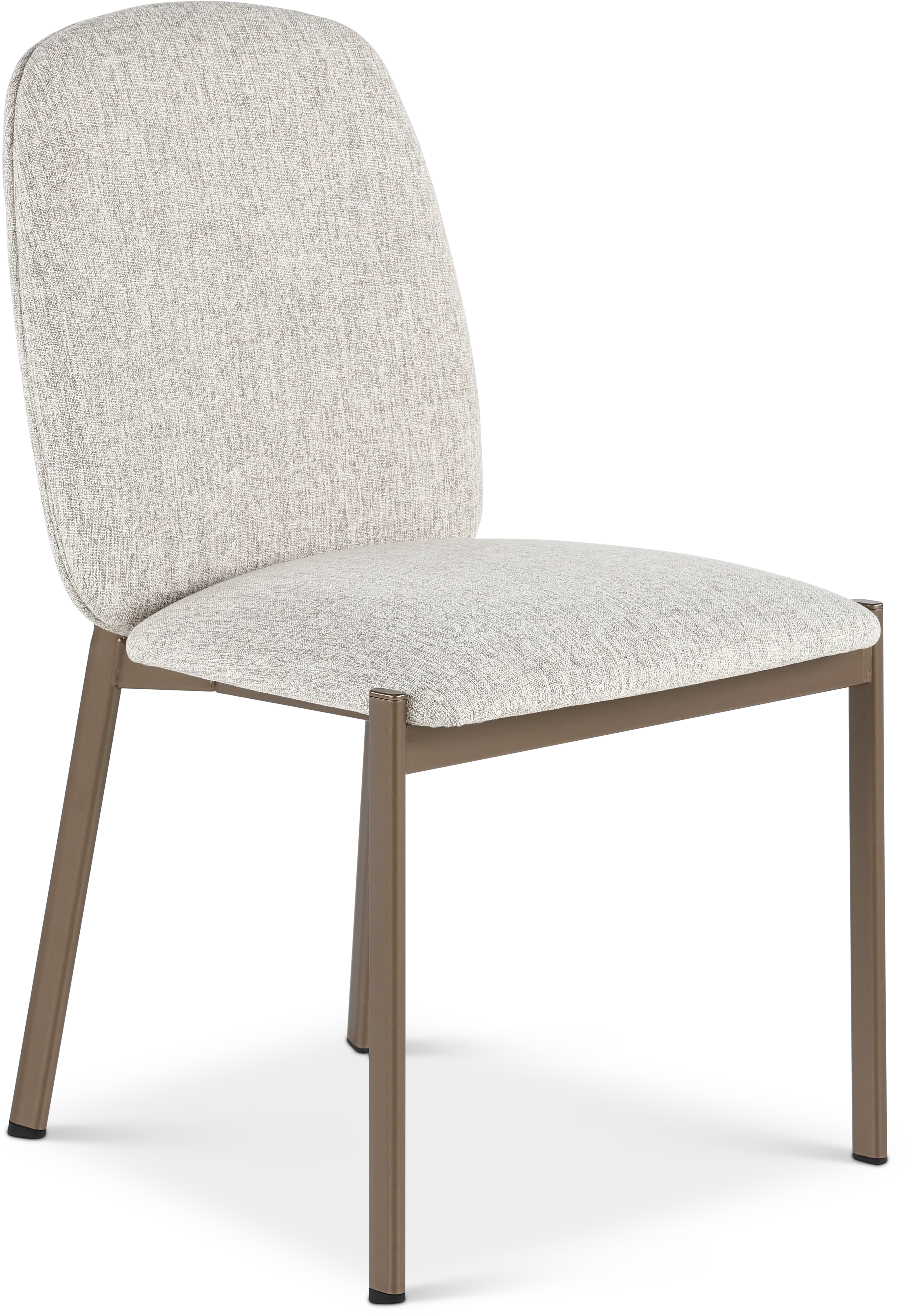 Kally Light Brown and Bronze Dining Chair