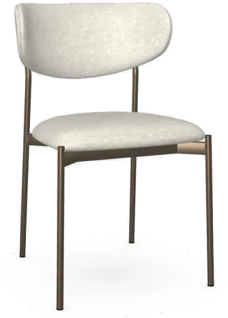 Ellington White and Bronze Dining Chair