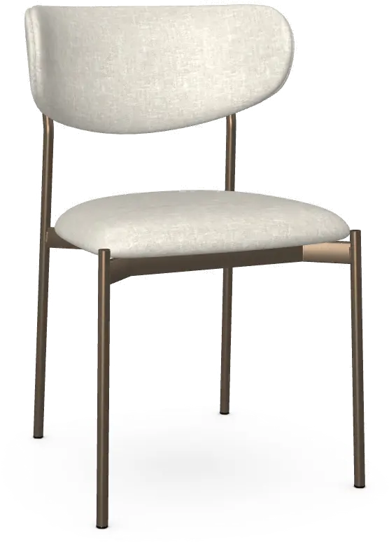 Ellington White and Bronze Dining Chair