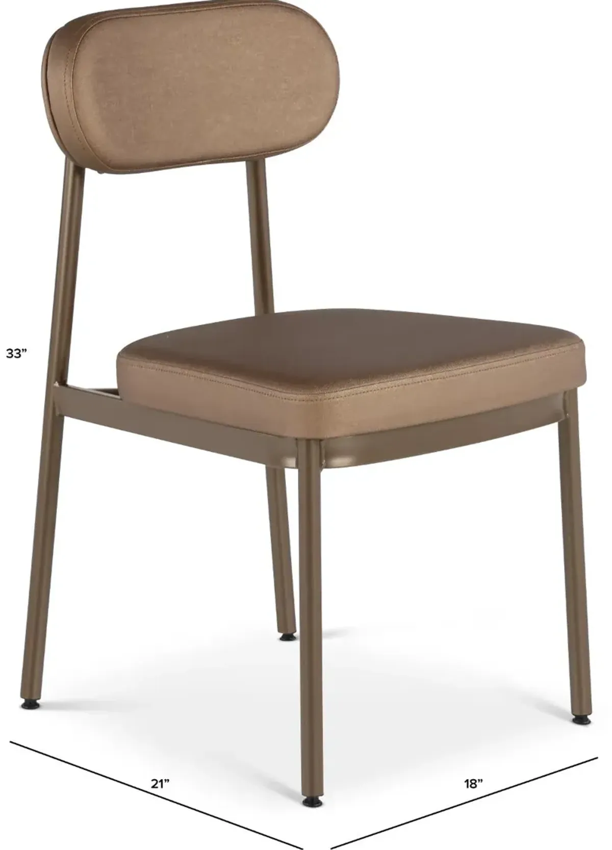 Ellington Brown and Bronze Dining Chair