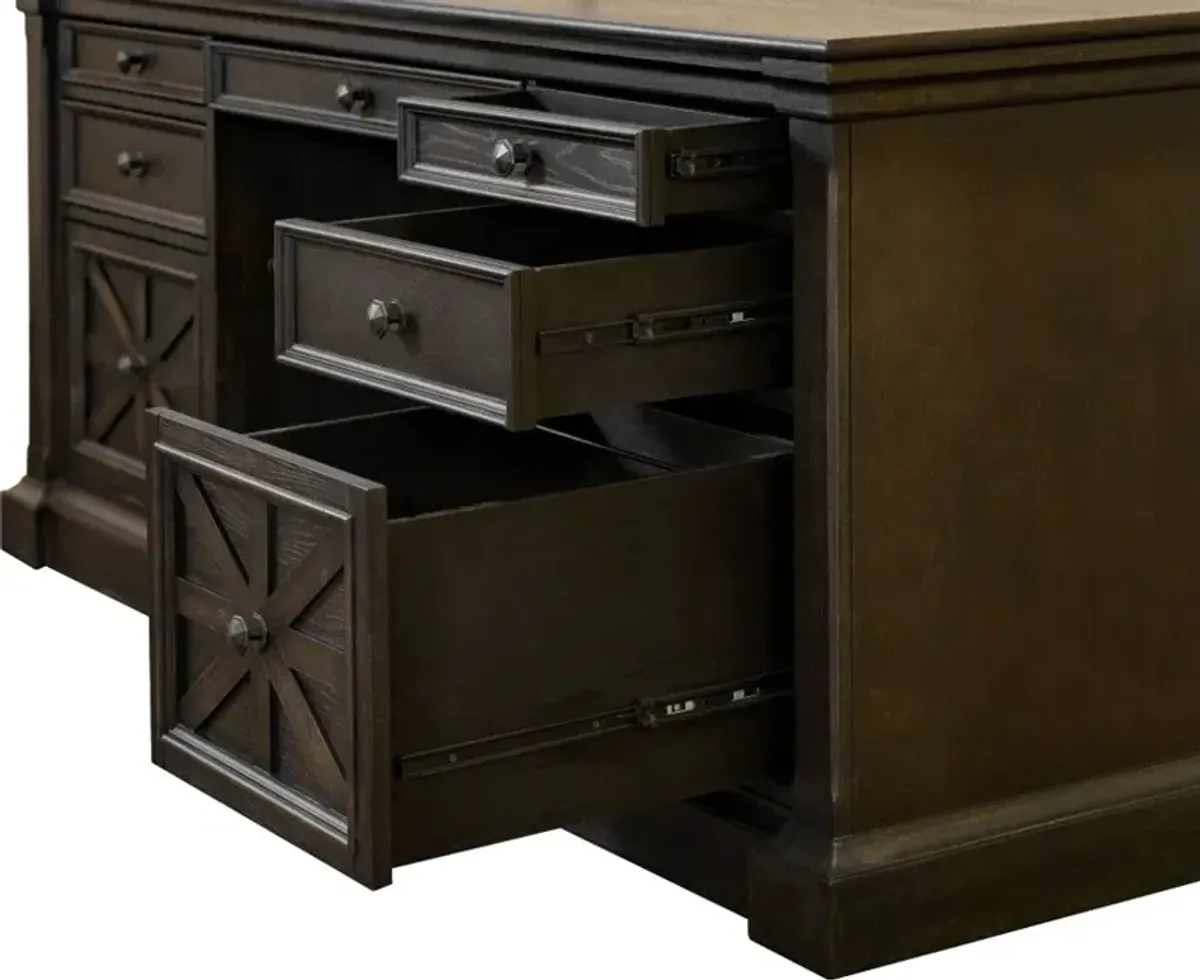 Kingston Dark Chocolate Executive Desk