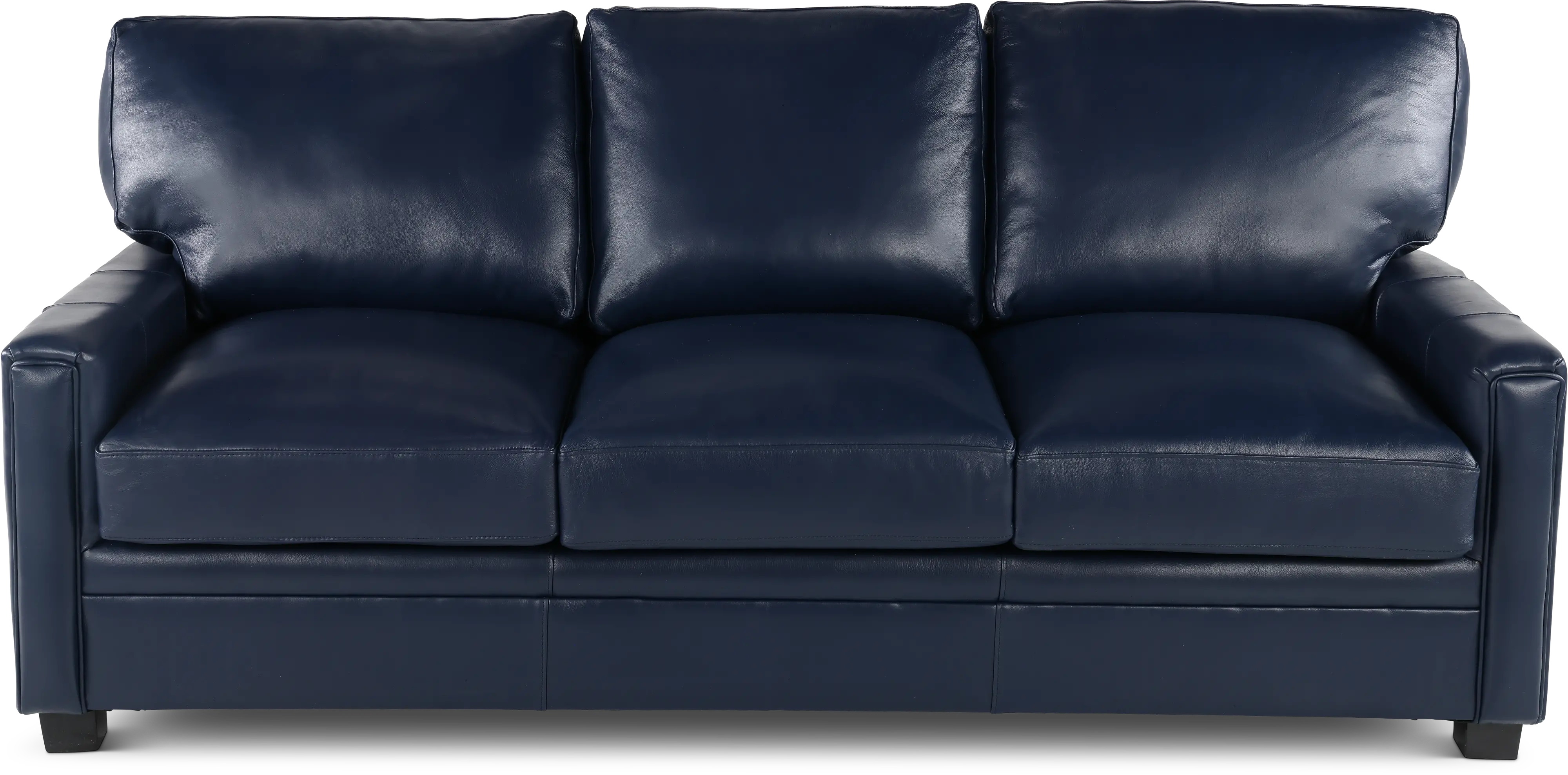 Cortez Blue Leather Sofa