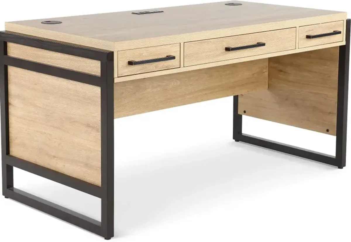 Mason Natural and Black Writing Desk