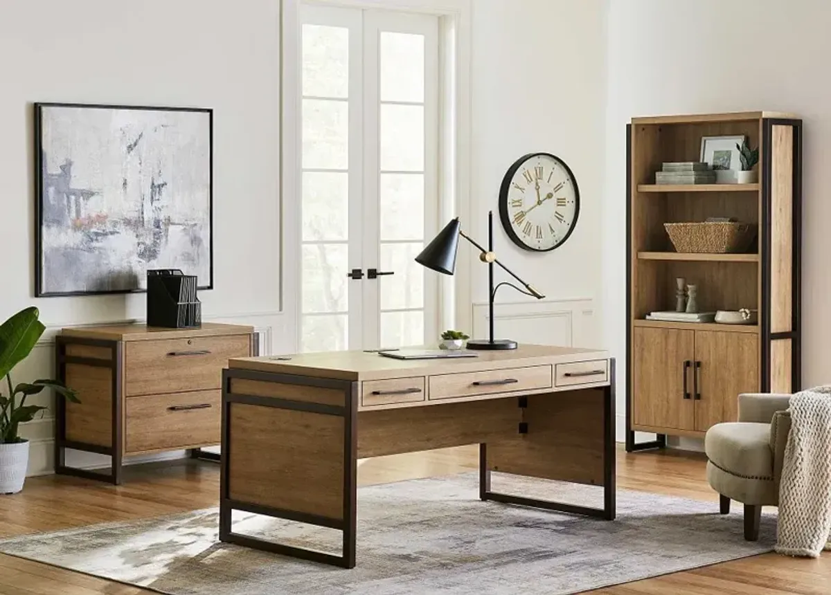 Mason Natural and Black Writing Desk