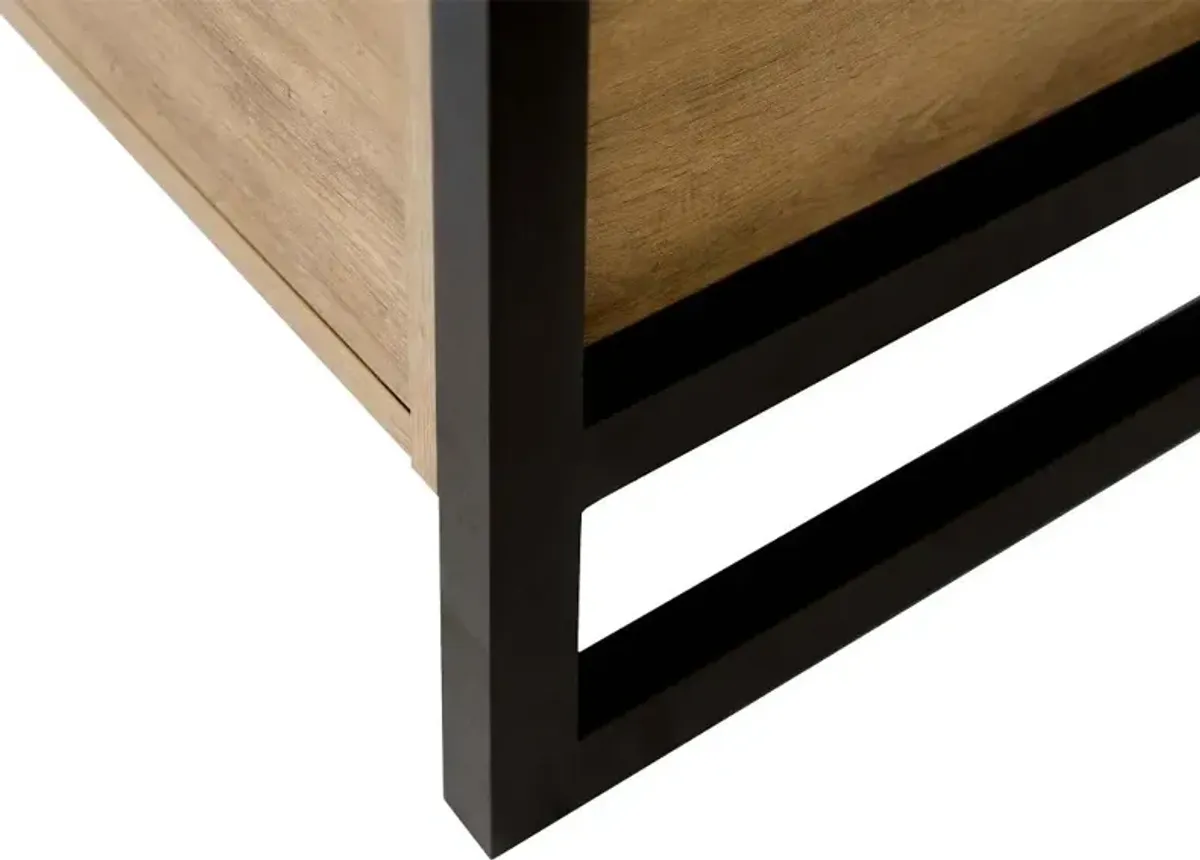 Mason Natural and Black Executive Desk