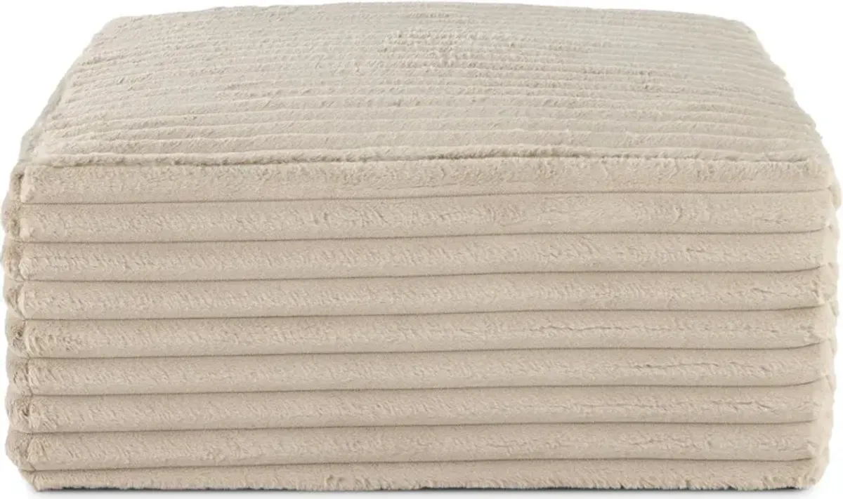 Caspian Beige Ottoman