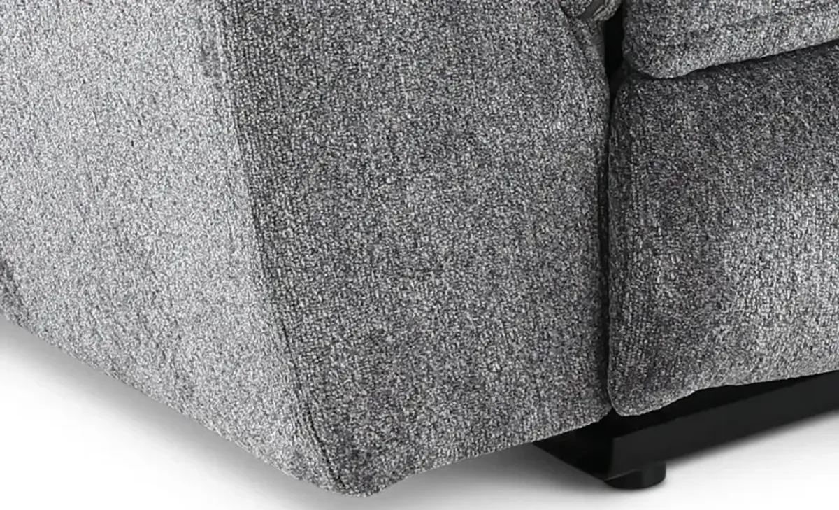 Spencer Storm Blue Power Reclining Sofa with Power Headrest and Lumbar