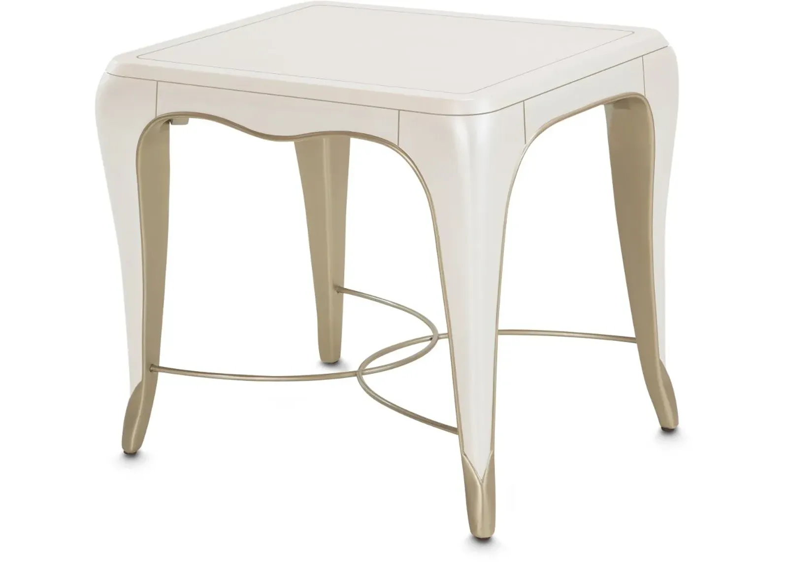 London Place Pearl White End Table