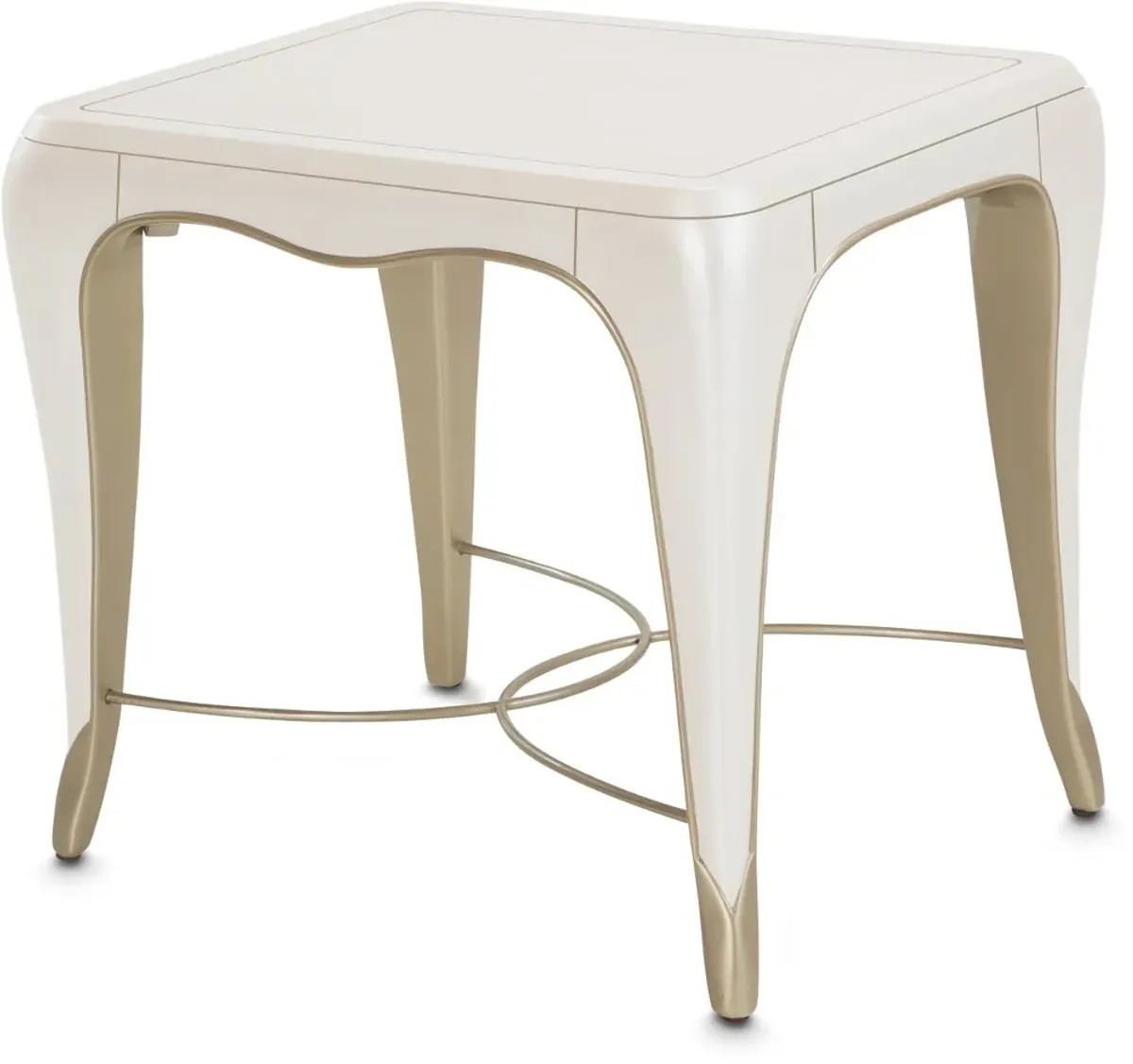 London Place Pearl White End Table